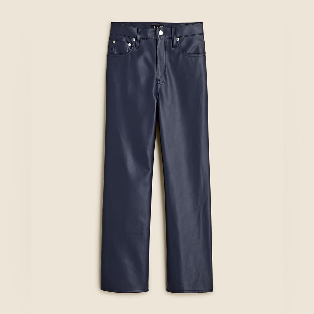 J.Crew Slim wide-leg pant in faux leather BU138